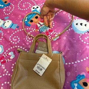 Rosetti Tan Multi-Zip Handbag